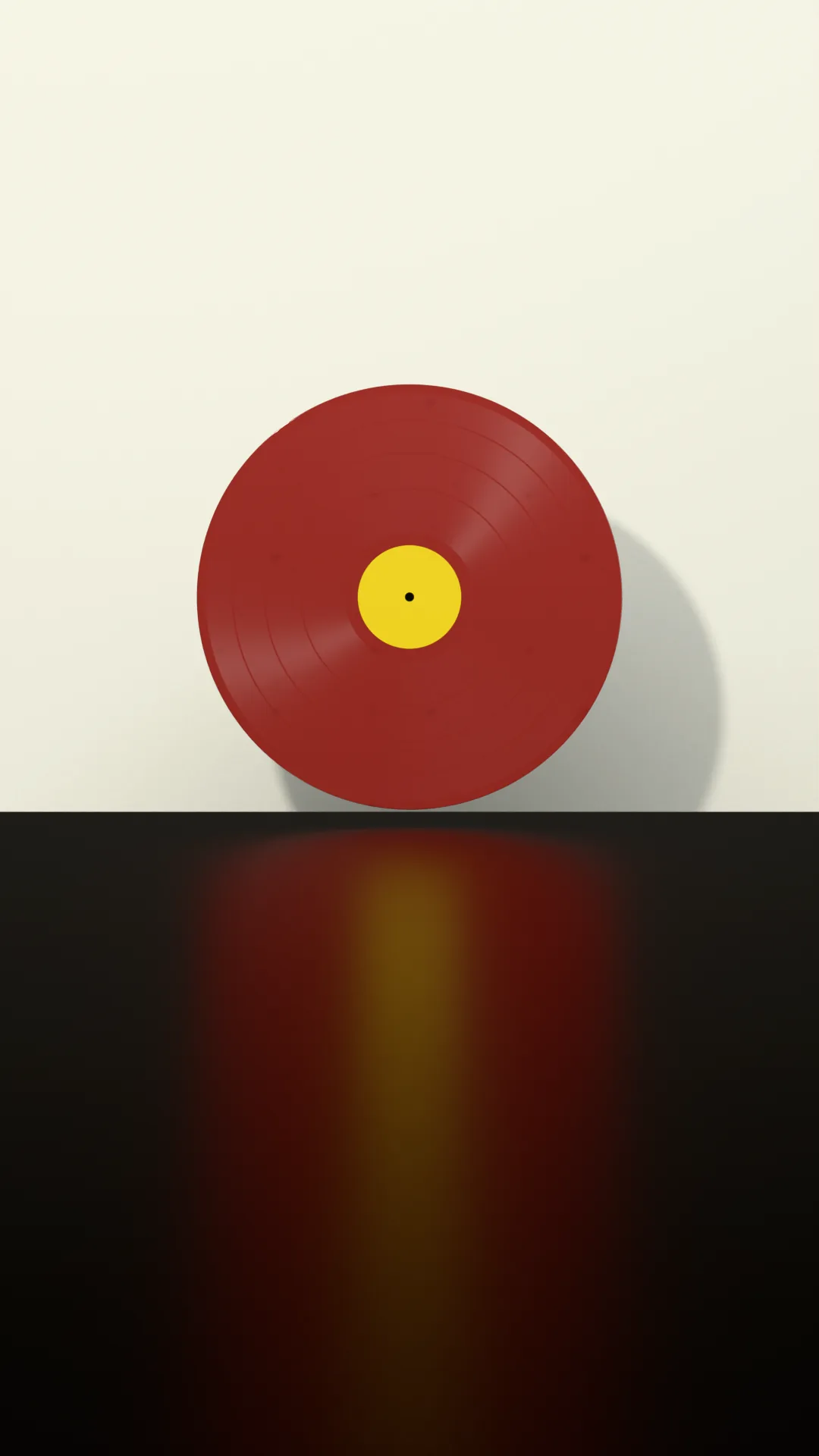 A brick-red record sets like a sun in a paper studio and lands as a turntable, revealing a phone running BPM Connect: an artist accepts an offer, a venue's night is stamped Booked, a fan taps I'm going